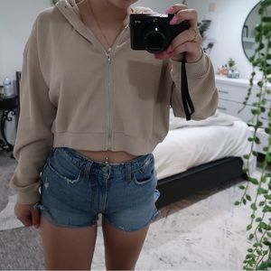 Brown crop jacket